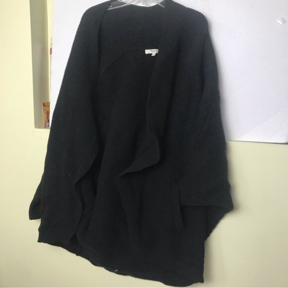 Madewell Sculptor Cardigan Sweater Cocoon Merino Wool Chevron Knit Dolman Sleeve - Picture 3 of 14